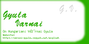 gyula varnai business card